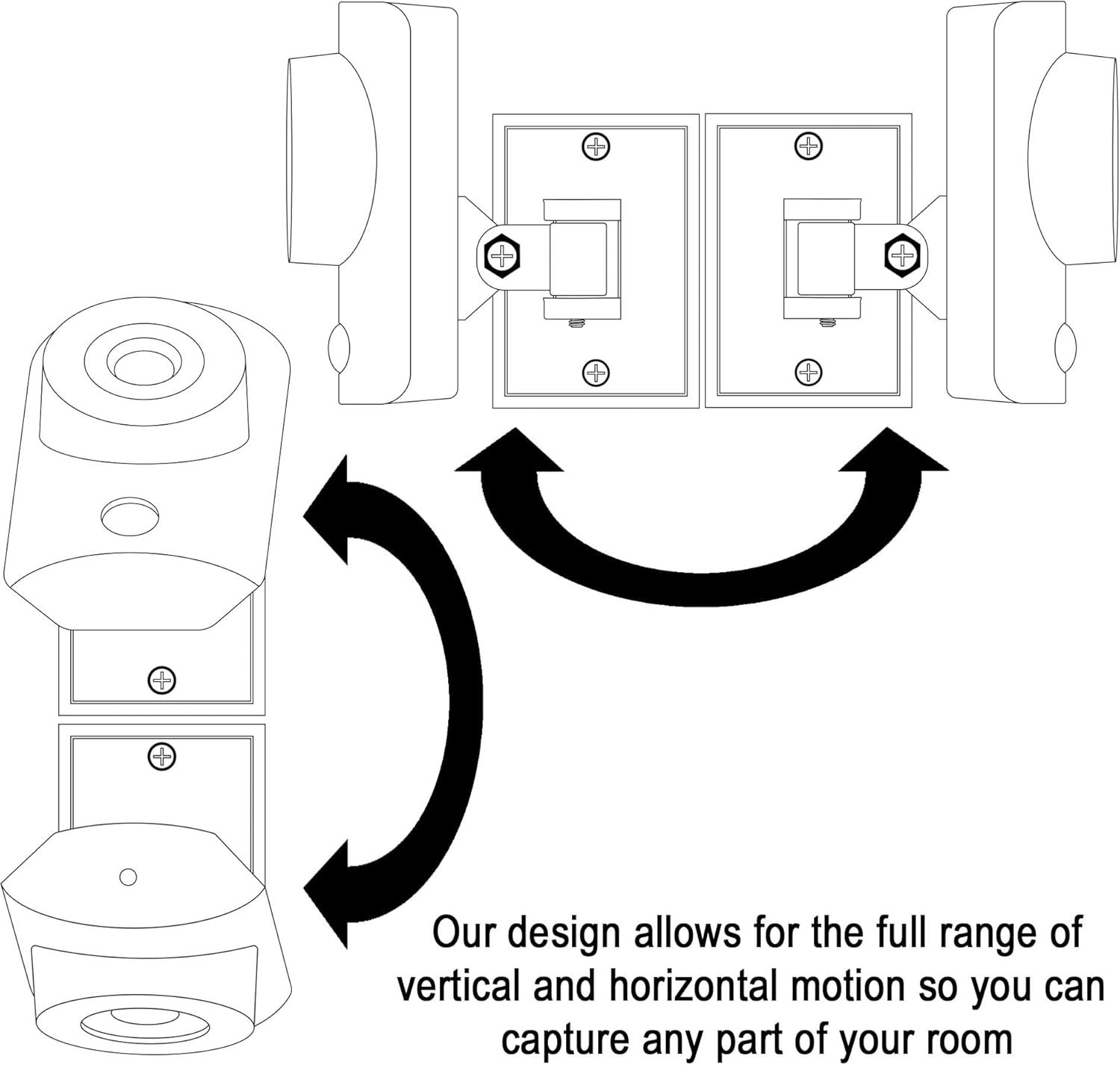 Wall Mount for SimpliSafe Indoor Camera – Black