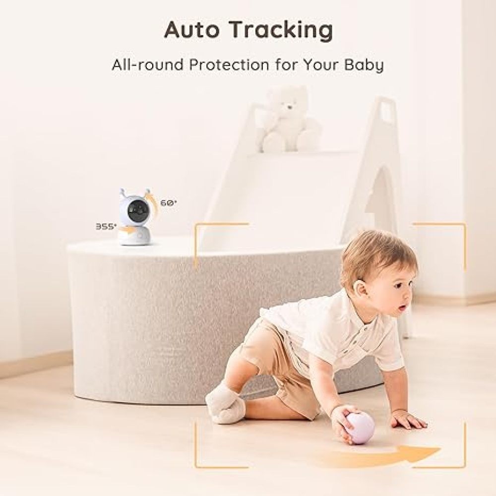 2Pack 2K WiFi Baby Monitor with Camera and Audio, Colorful Night Light,for baby