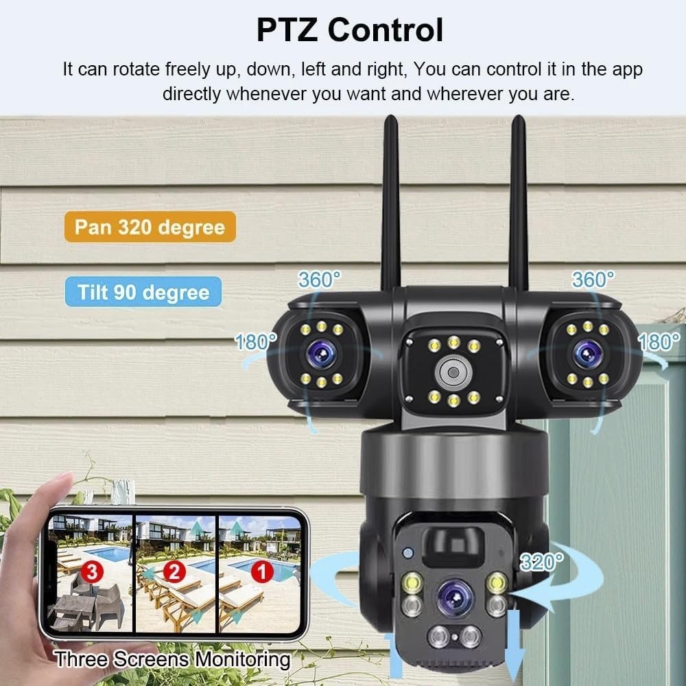 12MP Camara De Seguridad Solar Inalambricas Para Exterior Con Vision Nocturna US