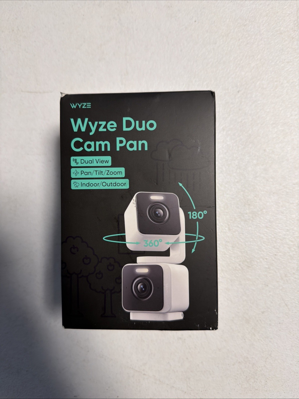 Wyze Duo Cam Pan Indoor/Outdoor IP65 2K 360° Pan/Tilt Smart Home Security Camera