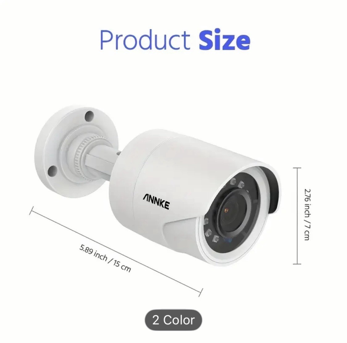 ANNKE 3K Lite 8CH DVR 1080P Home Security W/8 Camera System With 1 Tb DVR White