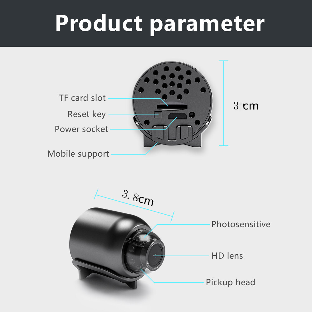 Mini Camera HD 1080P Video Camcorder Motion Detection Night Vision Security Cam