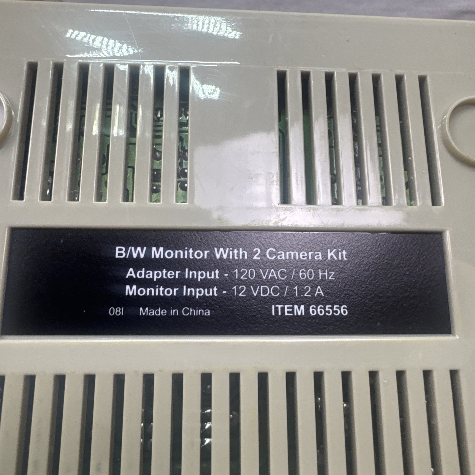 Vintage Bunker Hill Security System Monitor Black & White #66556 READ