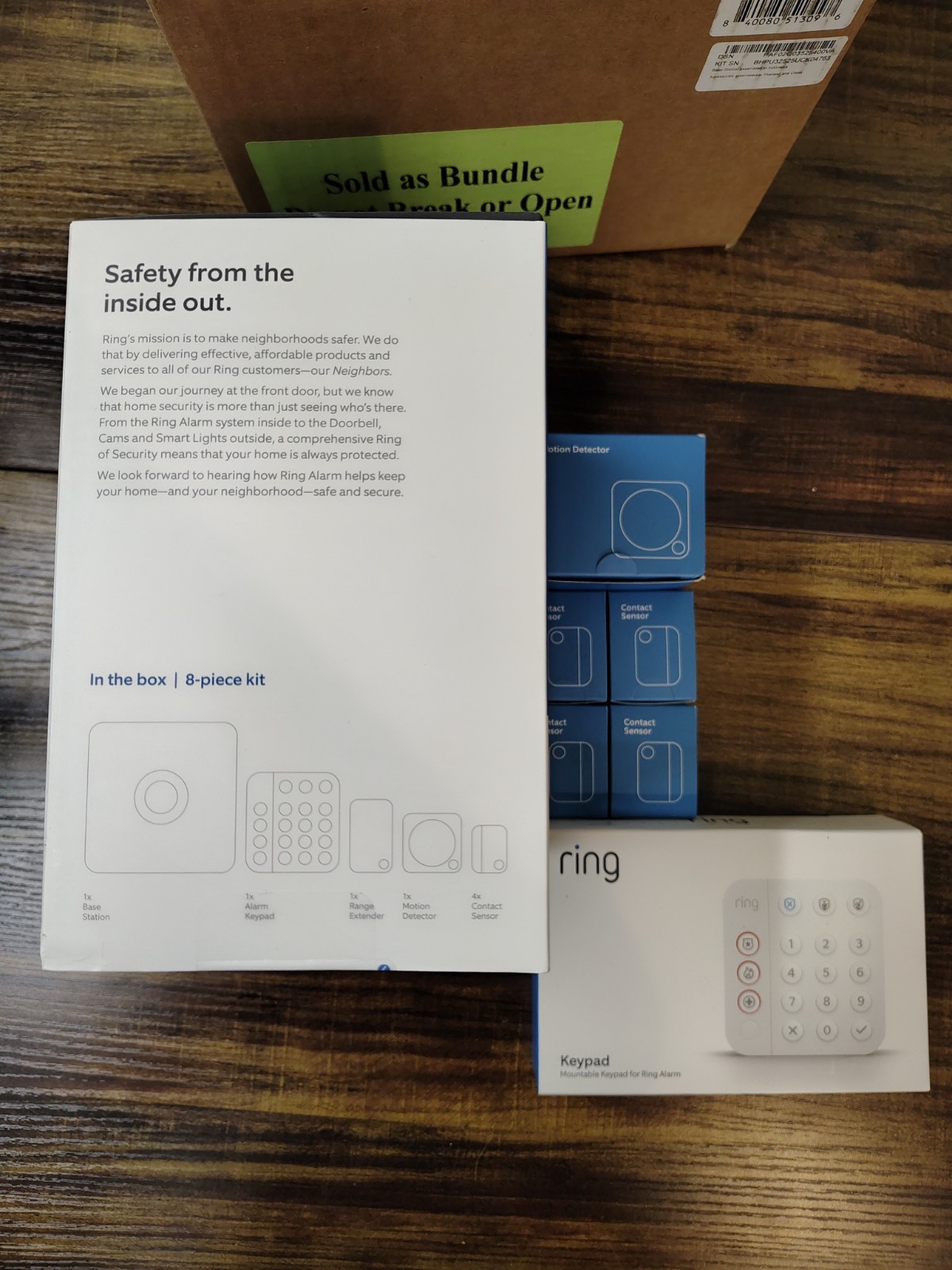 Ring 1641415 Wireless Security Alarm Kit – White (8 Piece)