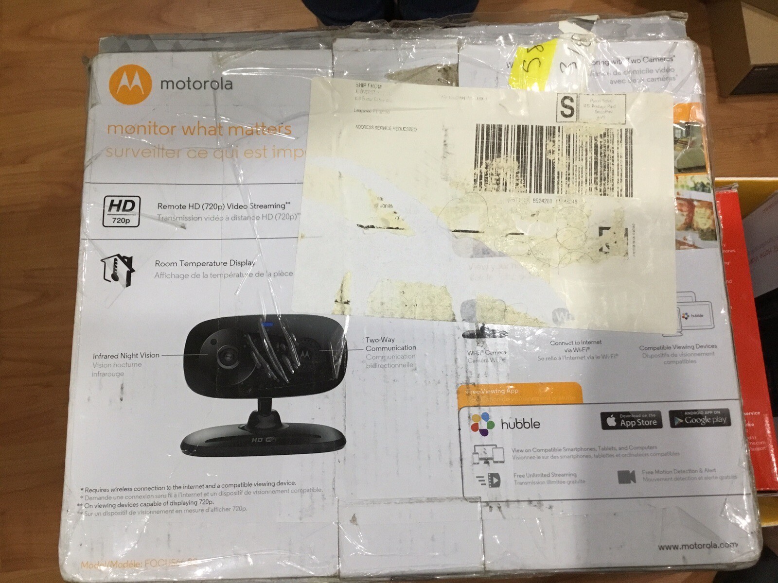 2X Motorola Focus66 Wifi HD Home Baby Monitoring Security Camera with Hubble