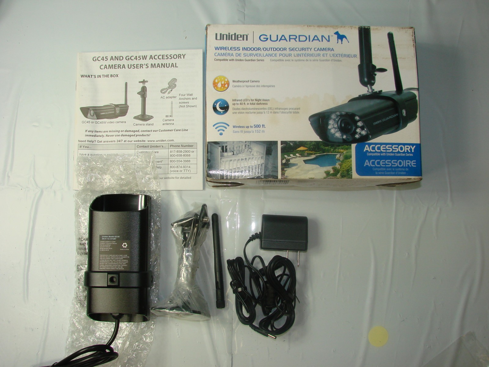 Uniden GUARDIAN GC45 Wireless Indoor/Outdoor CCTV Acessories
