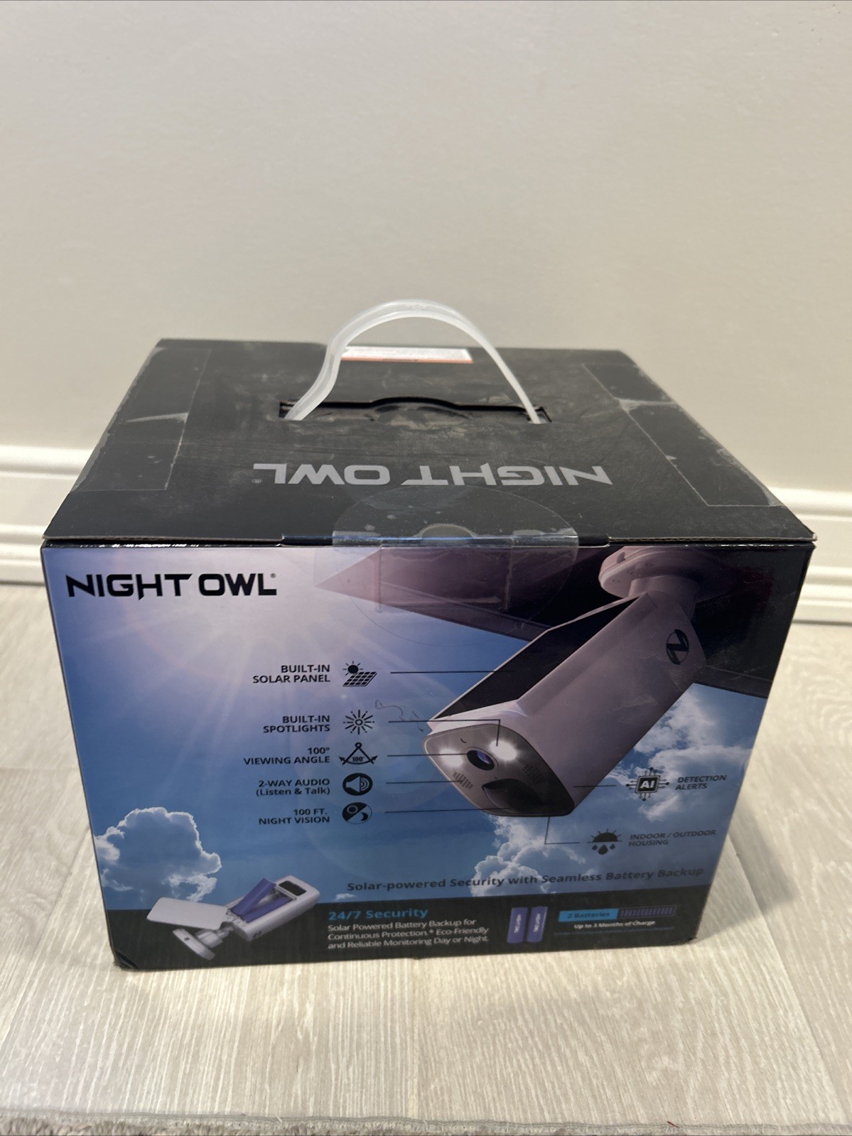 Night Owl 2K 64GB Hub Recorder Security System w/ 3 Battery Solar Cameras