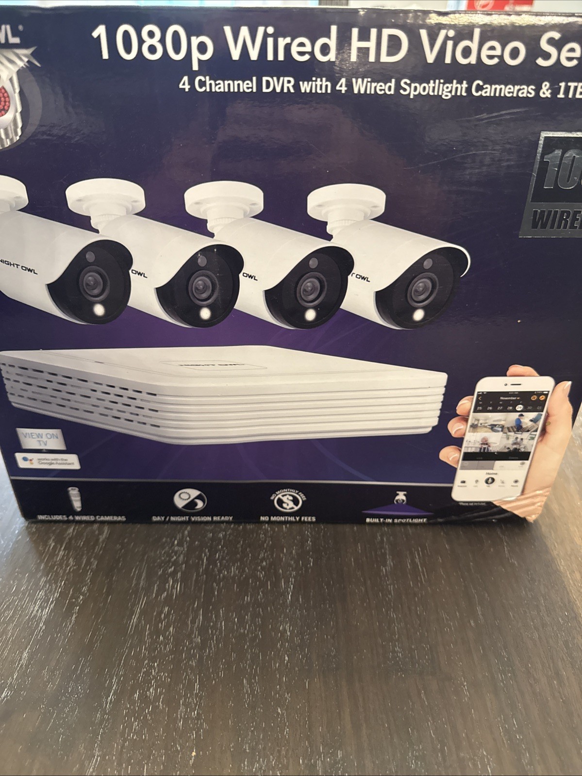 Night Owl WMBF-C241-4L 4-Channel DVR 1TB + 4 Camera 1080p Security System
