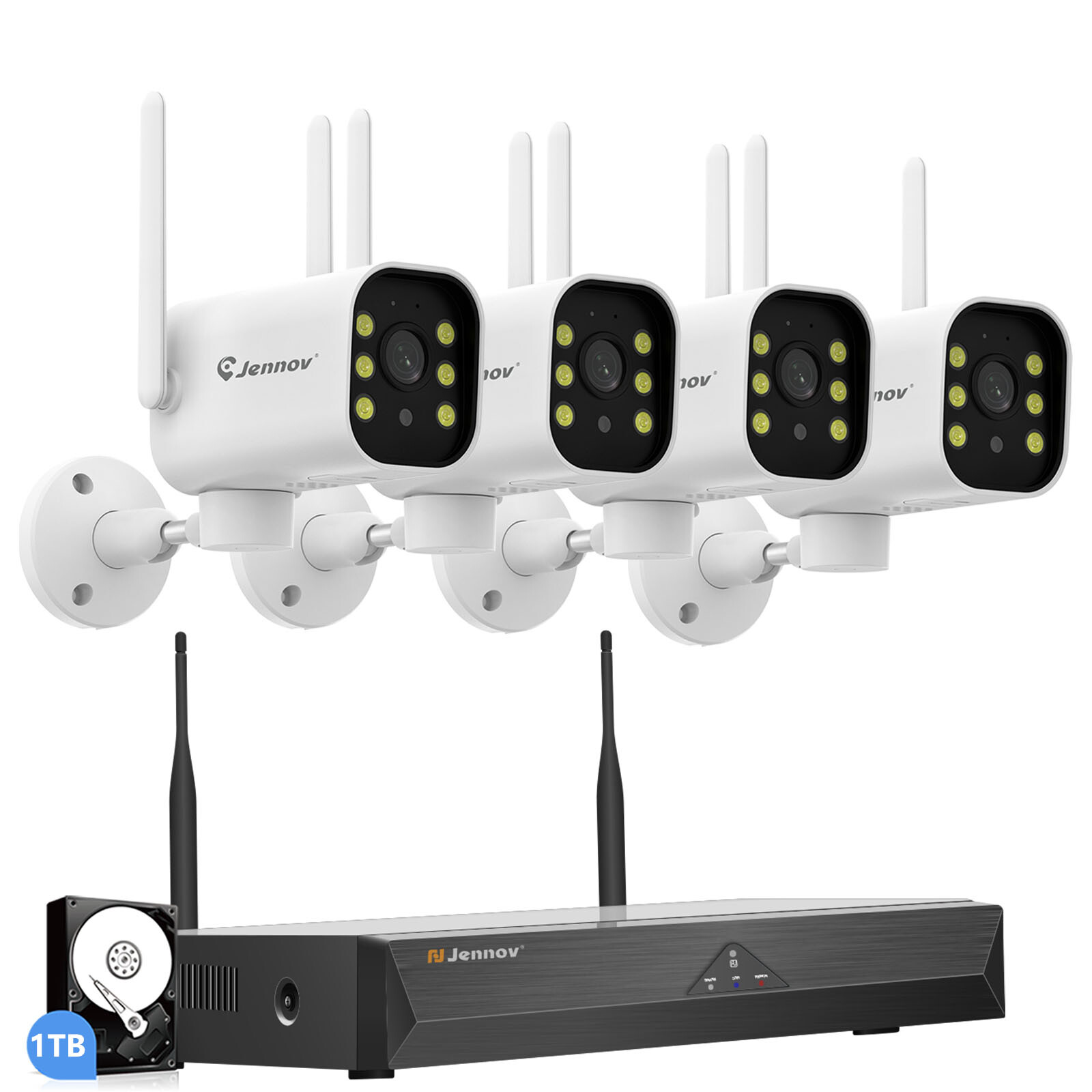 WIFI 5MP IP Security Camera System Outdoor Wireless 10CH 1TB NVR CCTV Home Audio