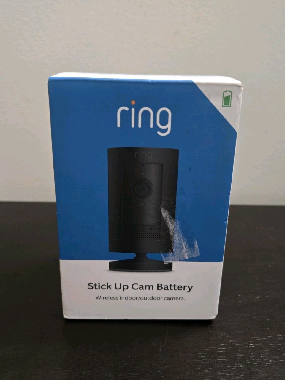 Ring Stick Up Cam Battery – Black – Open Box
