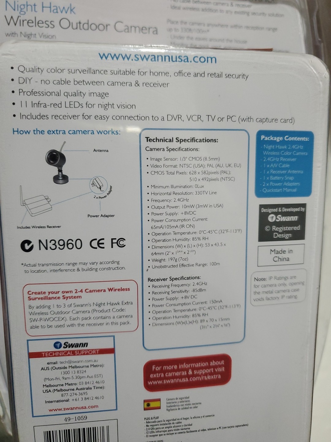 Swann Night Hawk Wireless Outdoor Camera & Receiver