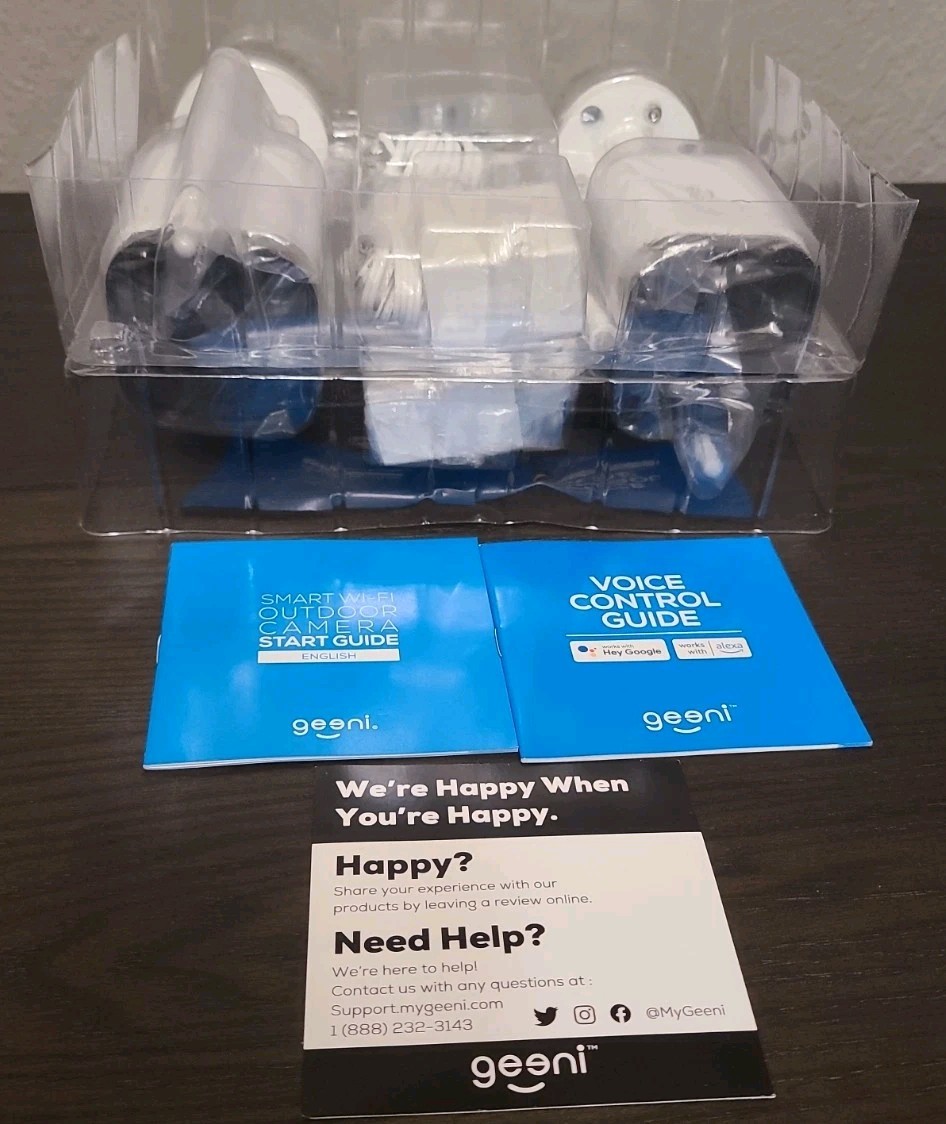 Geeni Hawk 3 1080p Smart Wi-Fi Outdoor Security Cameras 2 Pack (NEW OPEN BOX)