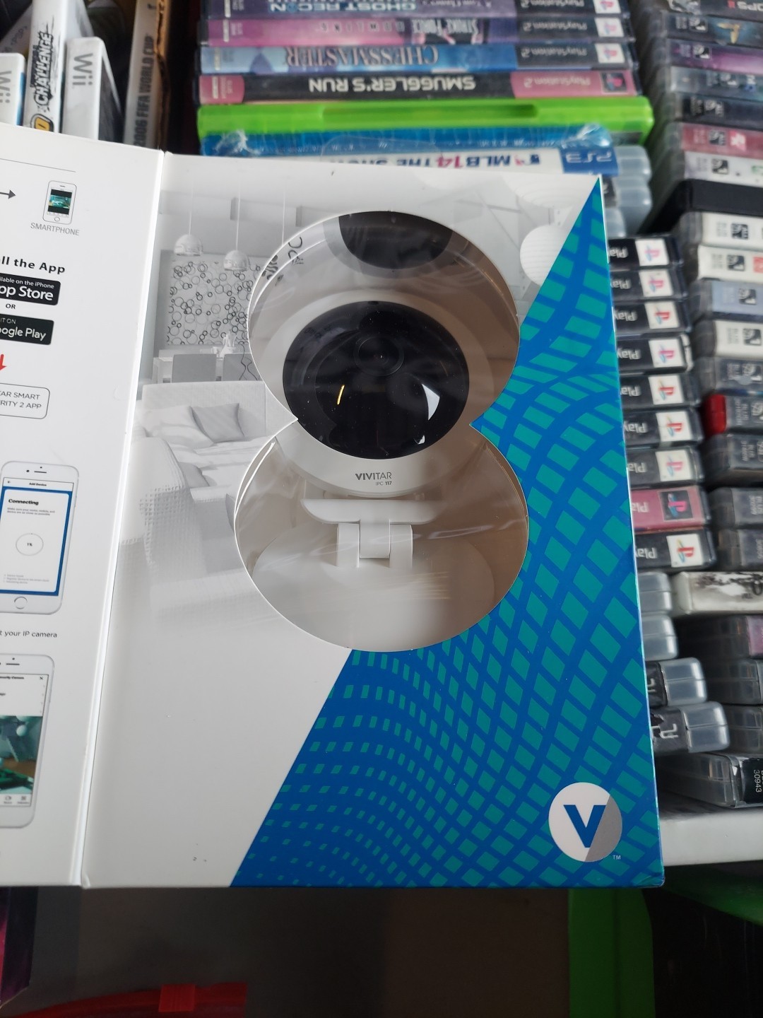 Vivitar Smart View Camera Night Vision/Two-Way Com Wifi Security 1080p 360 View