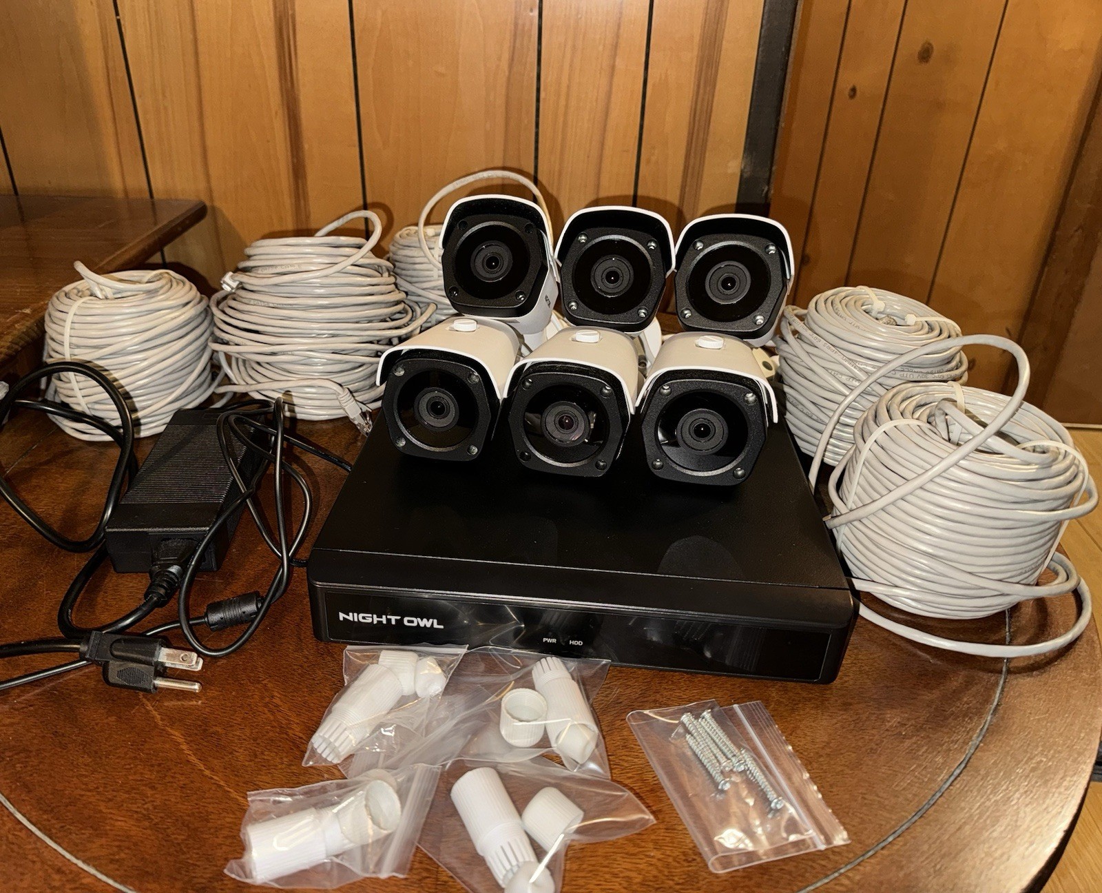 4k Night Owl NVR -ic82-8-jun 2tb Six Cw-ic8-bu-1s Cameras Full Security System.