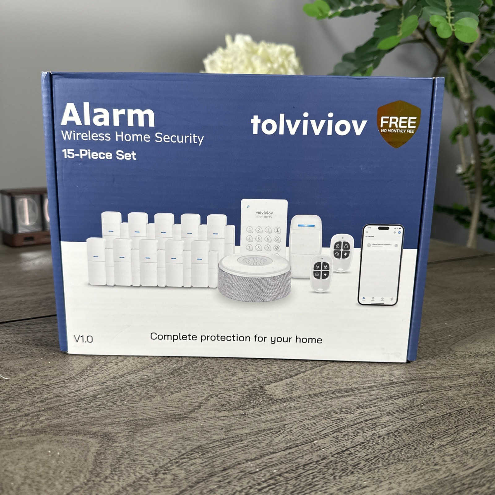 Tolviviov Wireless Alarm System 15-Piece Set Home Security Kit New