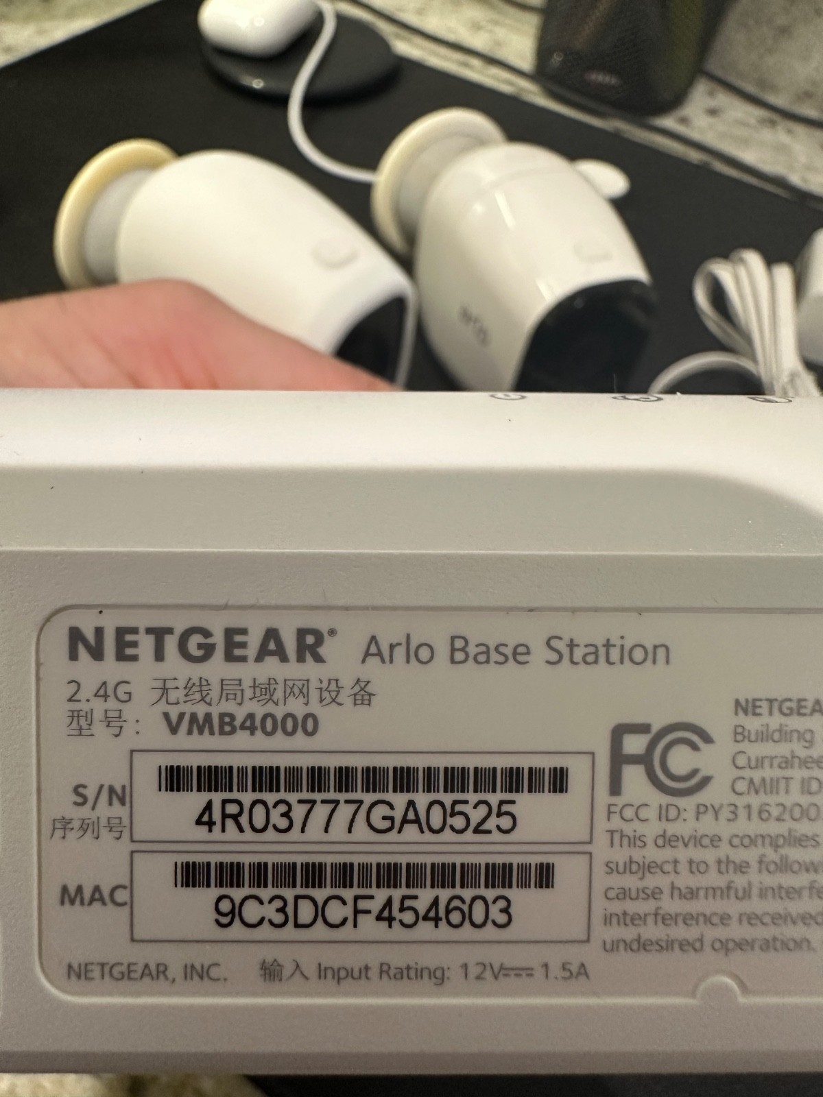 Arlo pro cameras (2) 720p and base station (no ac adapter)