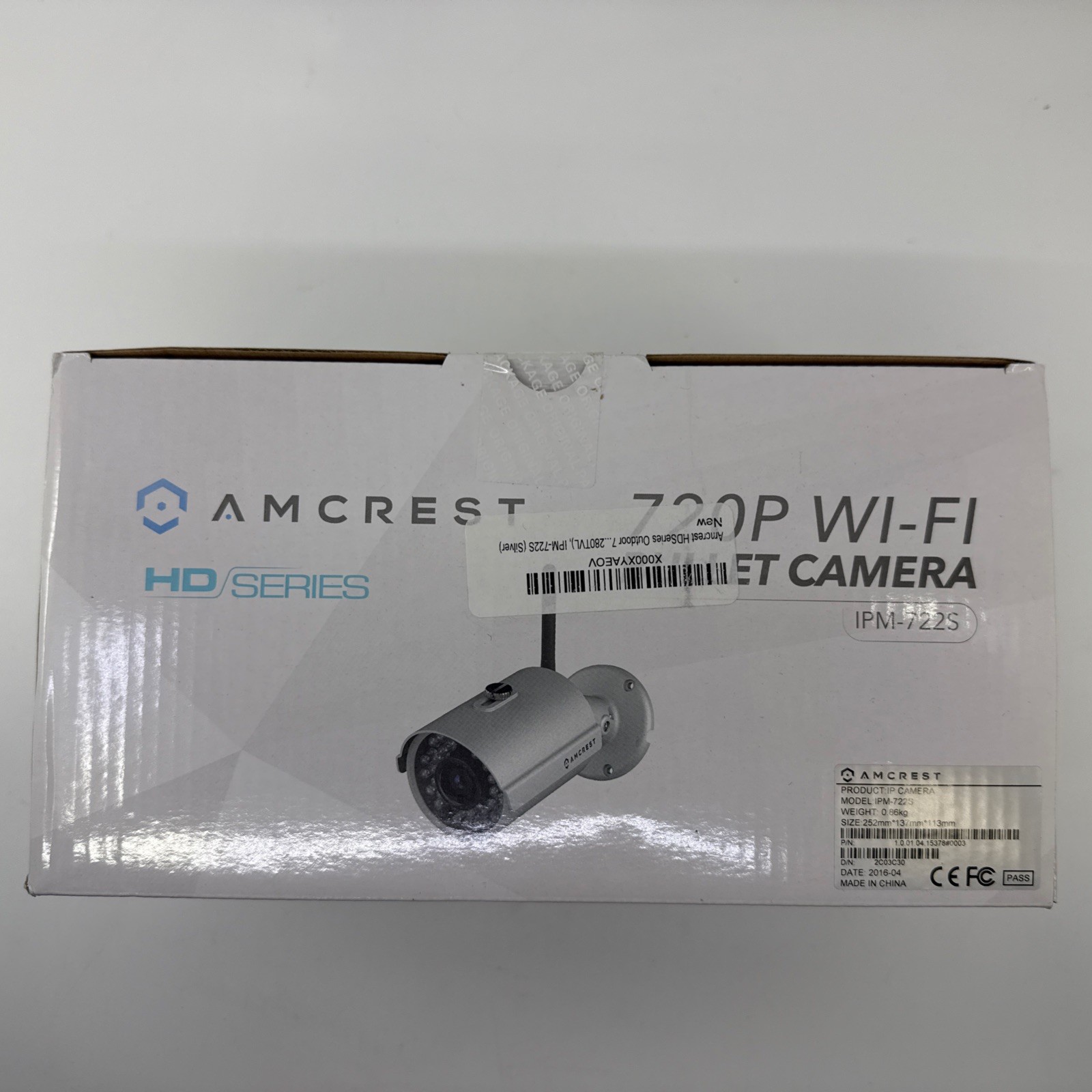 Amcrest IPM-722S 720p Wi-Fi IP Bullet Camera Night Vision Indoor/Outdoor White