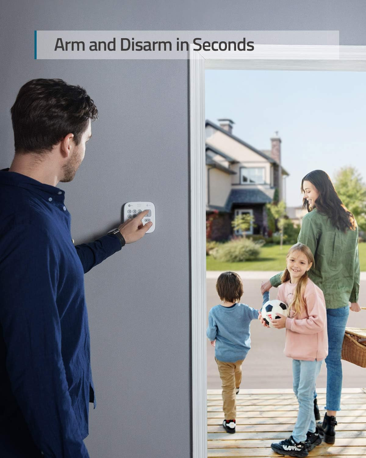 Eufy Security 5-Piece Home Alarm Kit, Home Security System, Keypad, Motion Senso