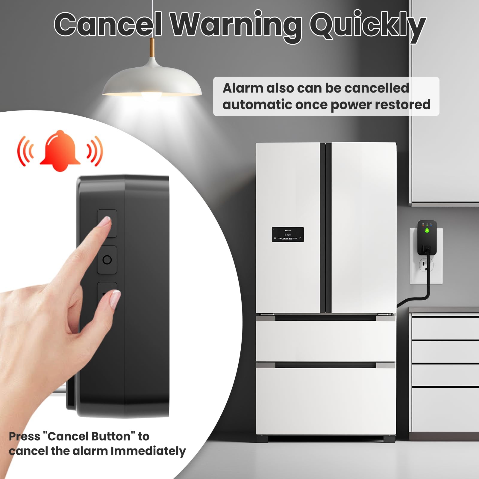 Smart WiFi Power Outage Alarm Fridge Freezer Sump Pump Alert 110dB App