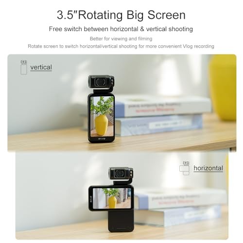 5K Pocket Camcorder, 4K 60FPS Video Camcorder UHD 36MP for YouTube TikTok