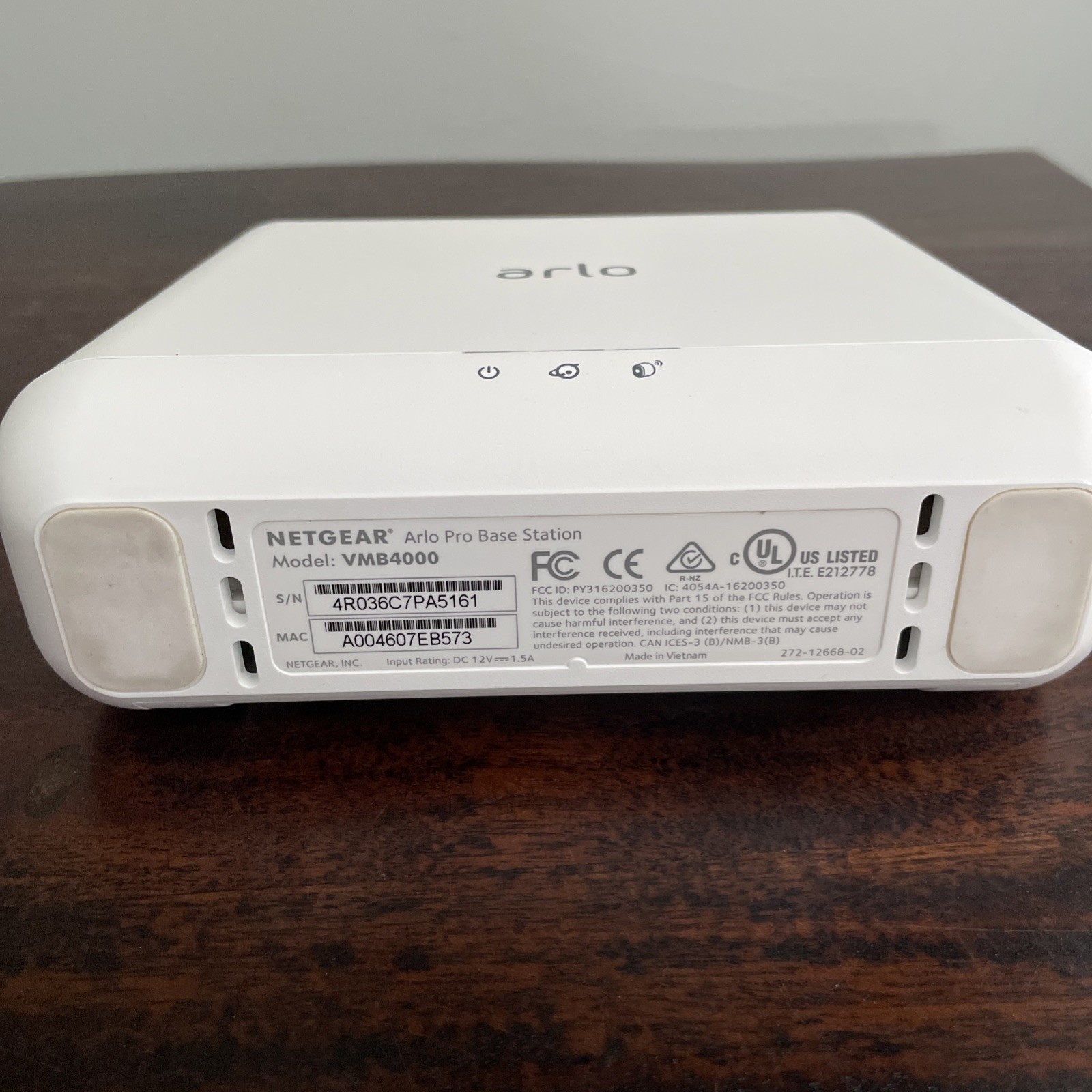 Netgear Arlo Pro VMB4000 Wireless Security Camera Base Station Only Untested