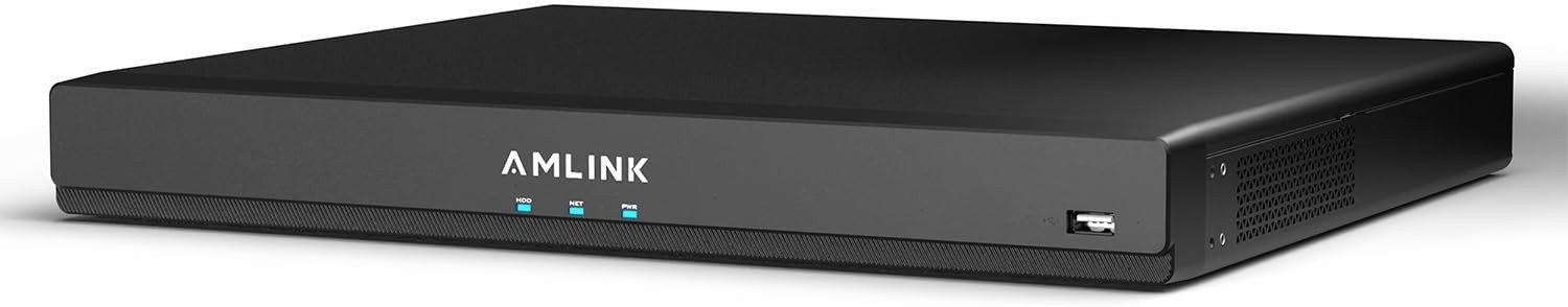 AMLINK 12MP 16CH AI NVR (8-Port PoE), Smart NVR, Human and Vehicle Detection