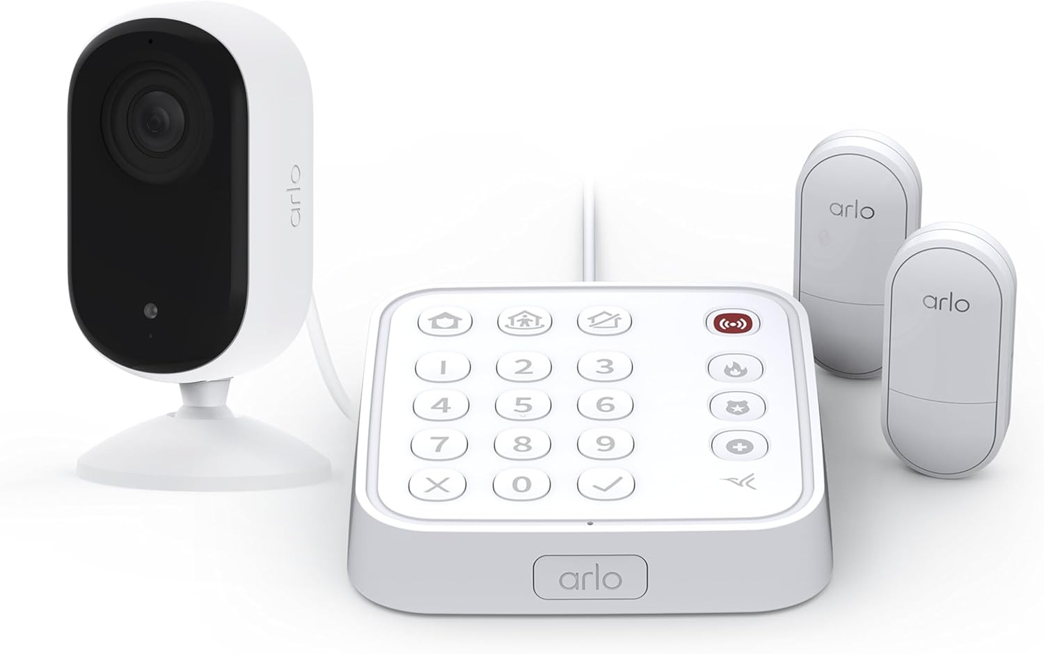 Wired Home Security System with 24/7 Monitoring & 2K Indoor Camera Bundle