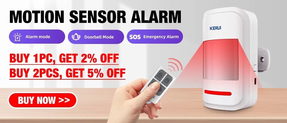 Alarm Security System For Smart Home Burglar WiFi GSM App Motion Sensor Kit