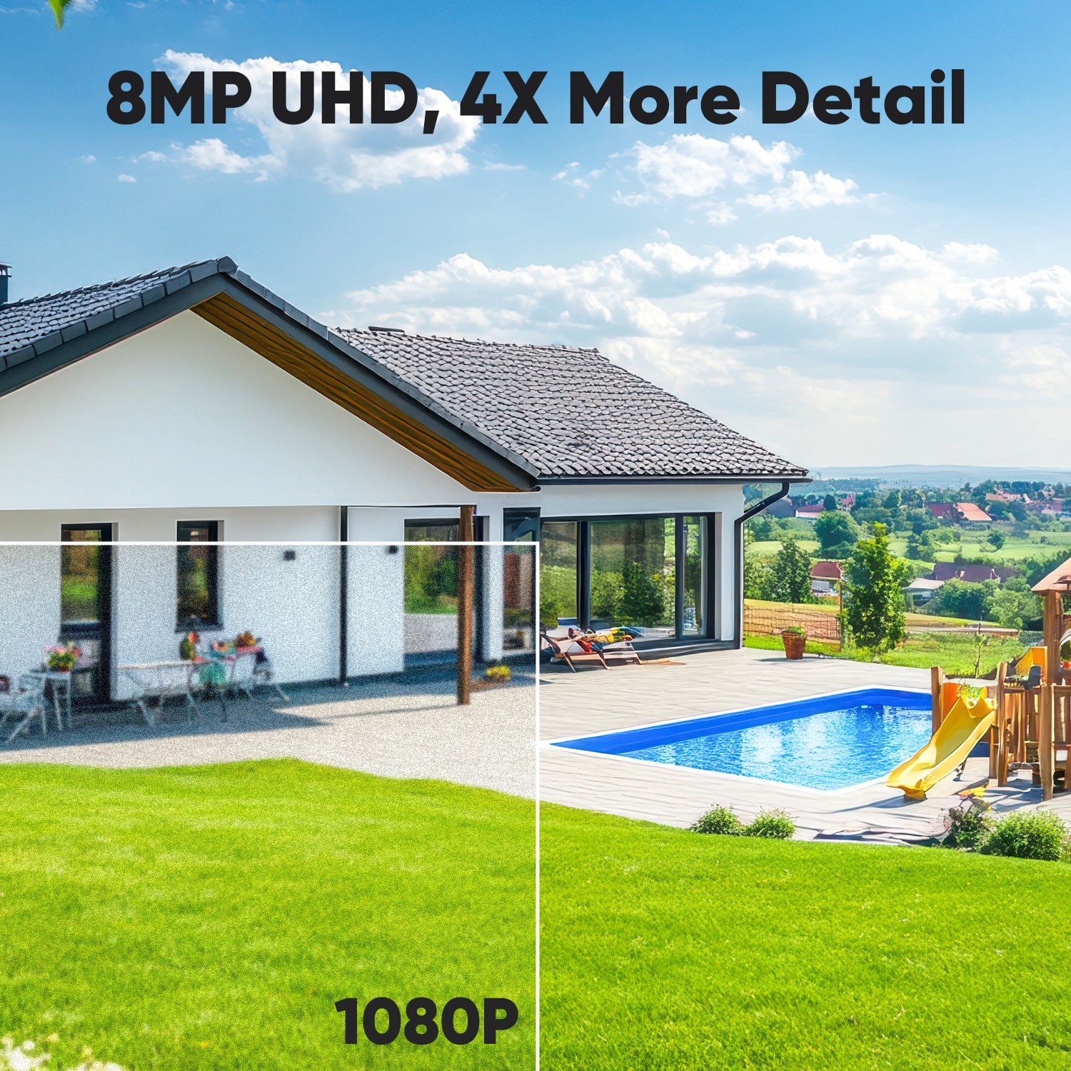 SANNCE 8MP PoE Security IP Camera Outdoor Two Way Audio Outdoor AI Night Vision