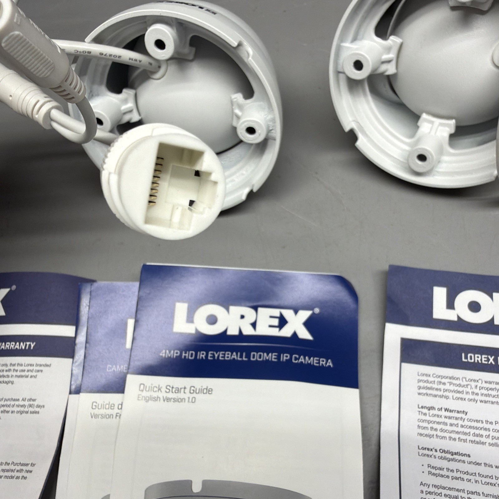 Lorex LNE4172S-C 4MP HD IP IR Eyeball Dome Camera White Lot Of 2 New Open Box