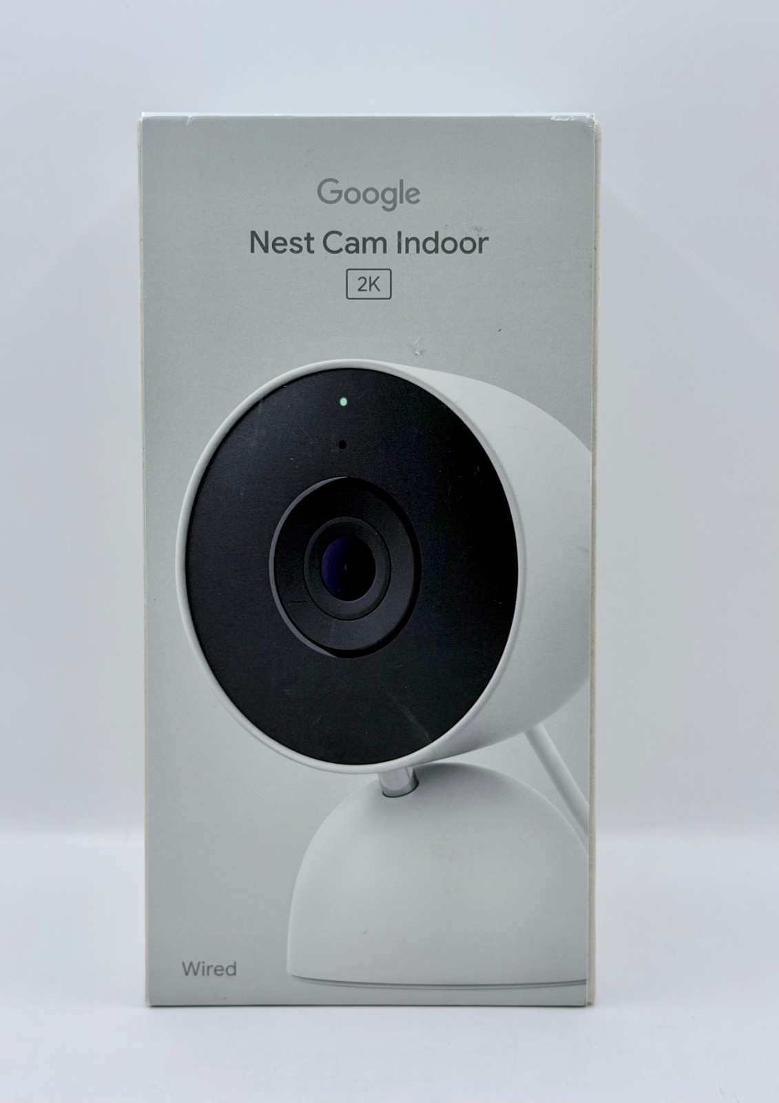 Google Nest Cam Indoor Wired 3rd-Gen with 2K Video & Gemini, White/Grey – OB