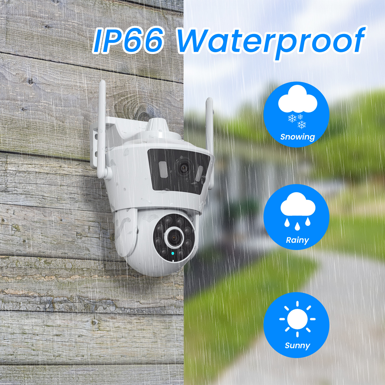 ANRAN 4MP Double Lens HD Wireless Security Camera Home WiFi Outdoor Night Vision