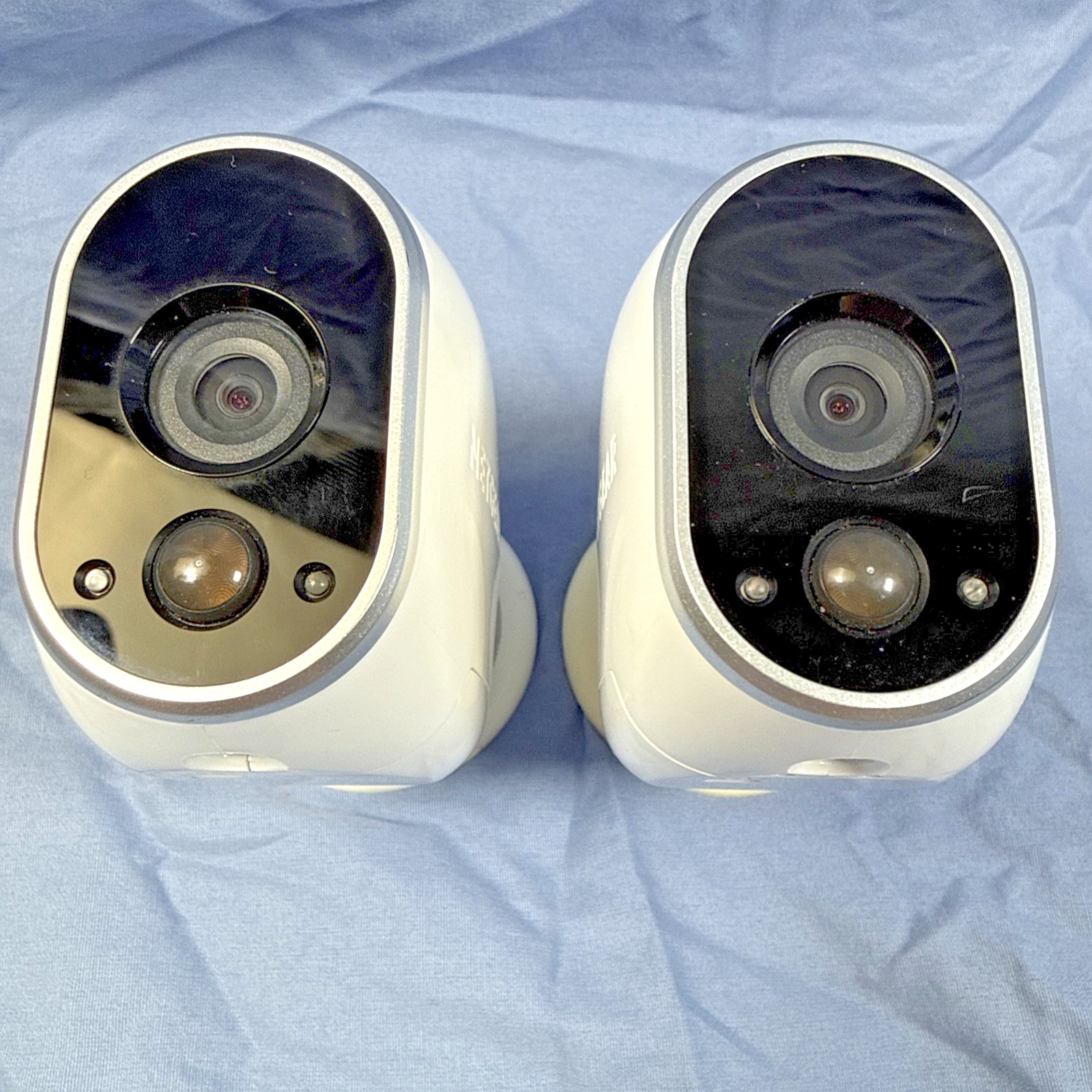 2 Arlo NETGEAR VMC3030 HD Security Camera Wire-Free Not Tested Sold AS IS