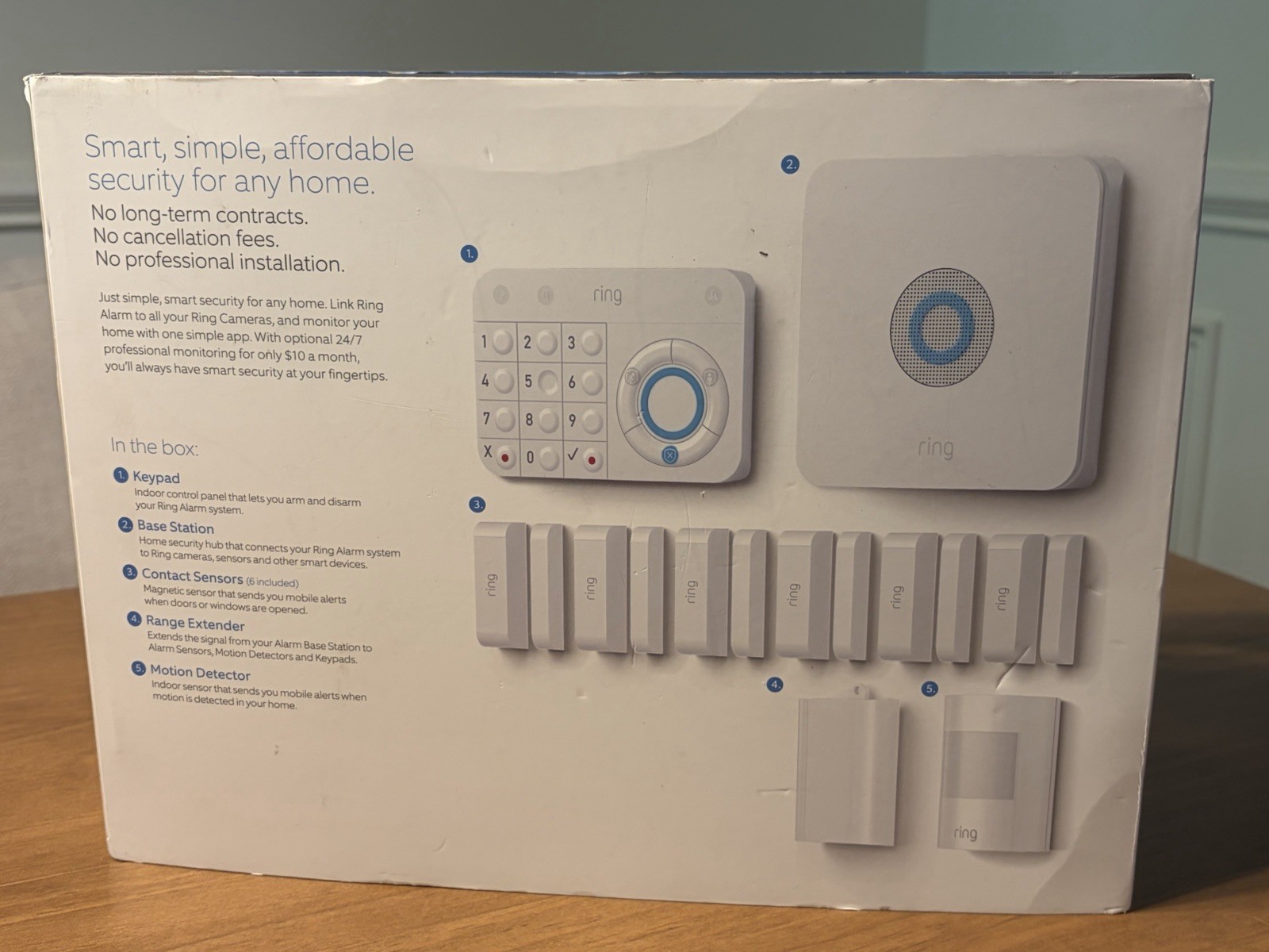 Ring Alarm 10 Piece Wireless Home Security System Kit Open Box Complete Unused