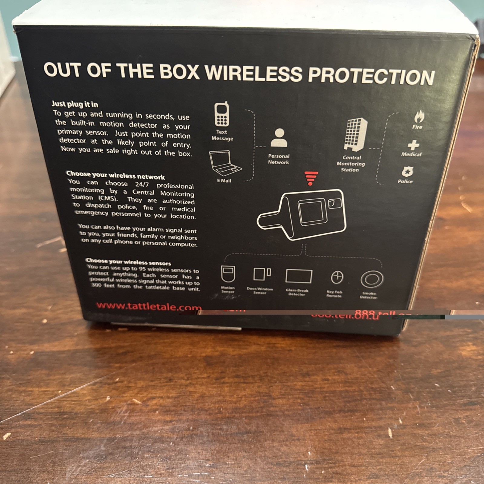 Tattletale Portable Alarm System WO/( Power Supply/Remote) TESTED POWER ON