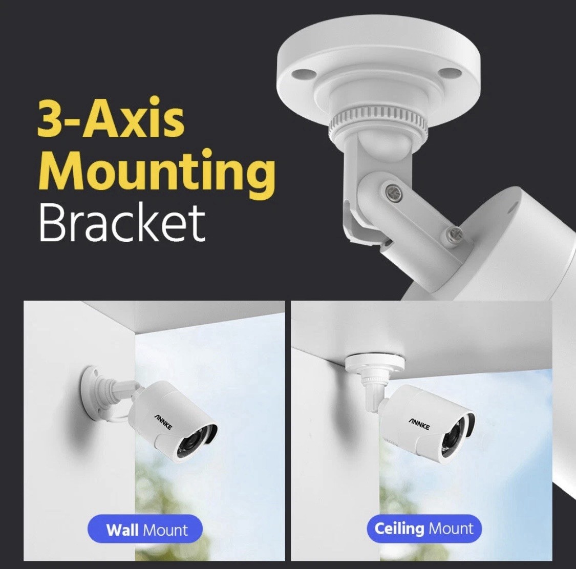 ANNKE 3K Lite 8CH DVR 1080P Home Security W/8 Camera System With 1 Tb DVR White