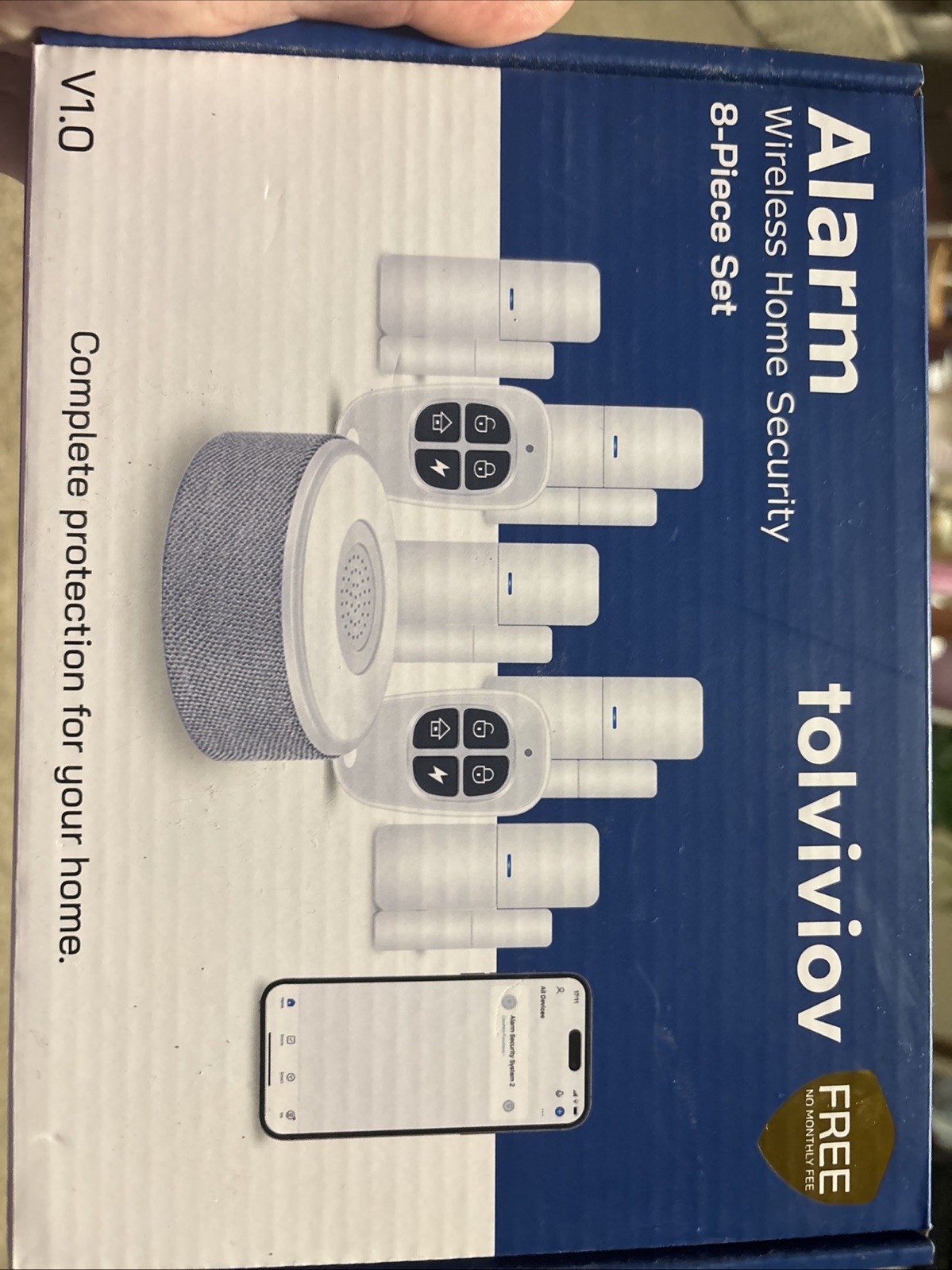Tolviviov Wireless Home Security 8-Piece Set Alarm System Model DP-W2-Pro