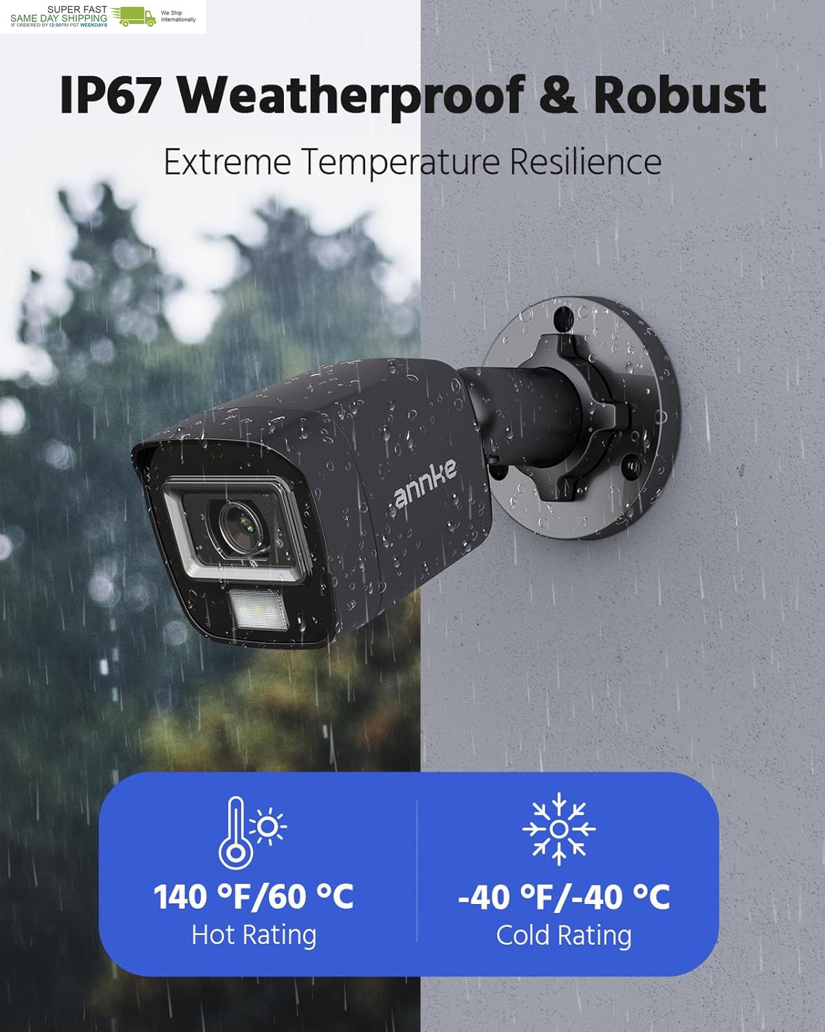 Security Camera System Outdoor with AI Human/Vehicle Detection, 8CH H.265+ DVR a