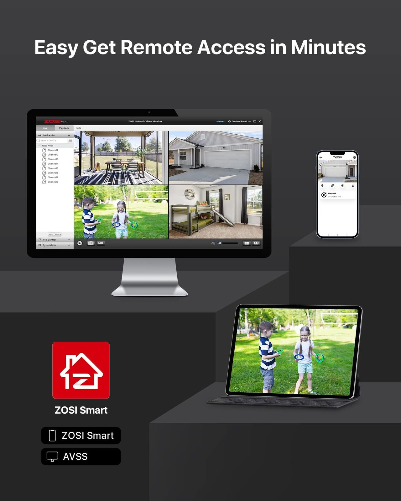 ZOSI H.265+ 5MP Lite CCTV DVR 8 CH 4-in-1 Surveillance DVR for Security Camera