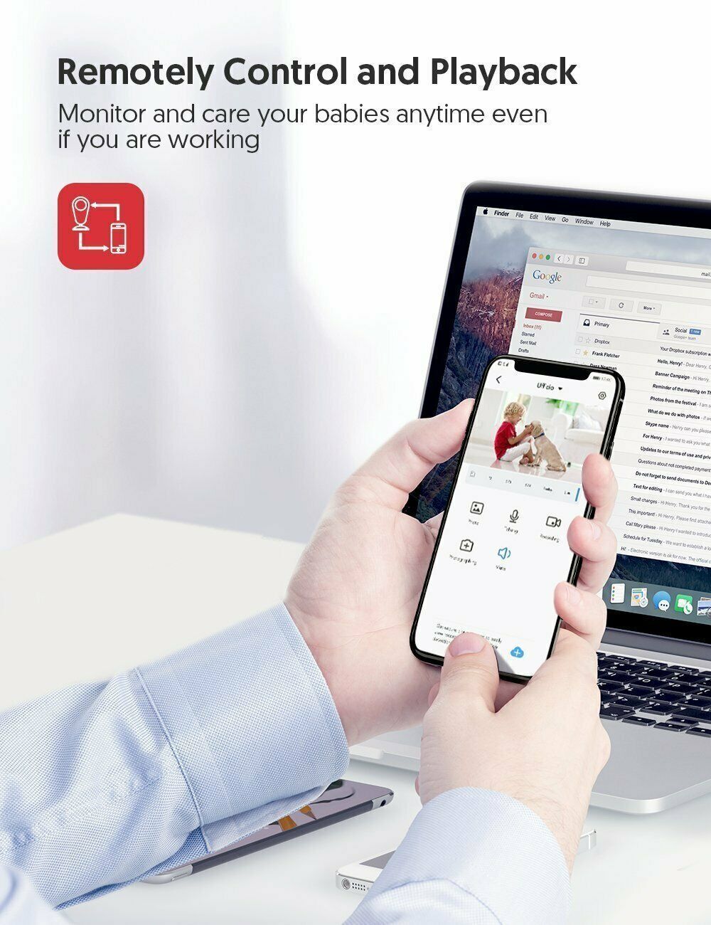 1080P FHD Baby Monitor, *NEW IN BOX* Wireless Indoor Home Security Camera PC420V