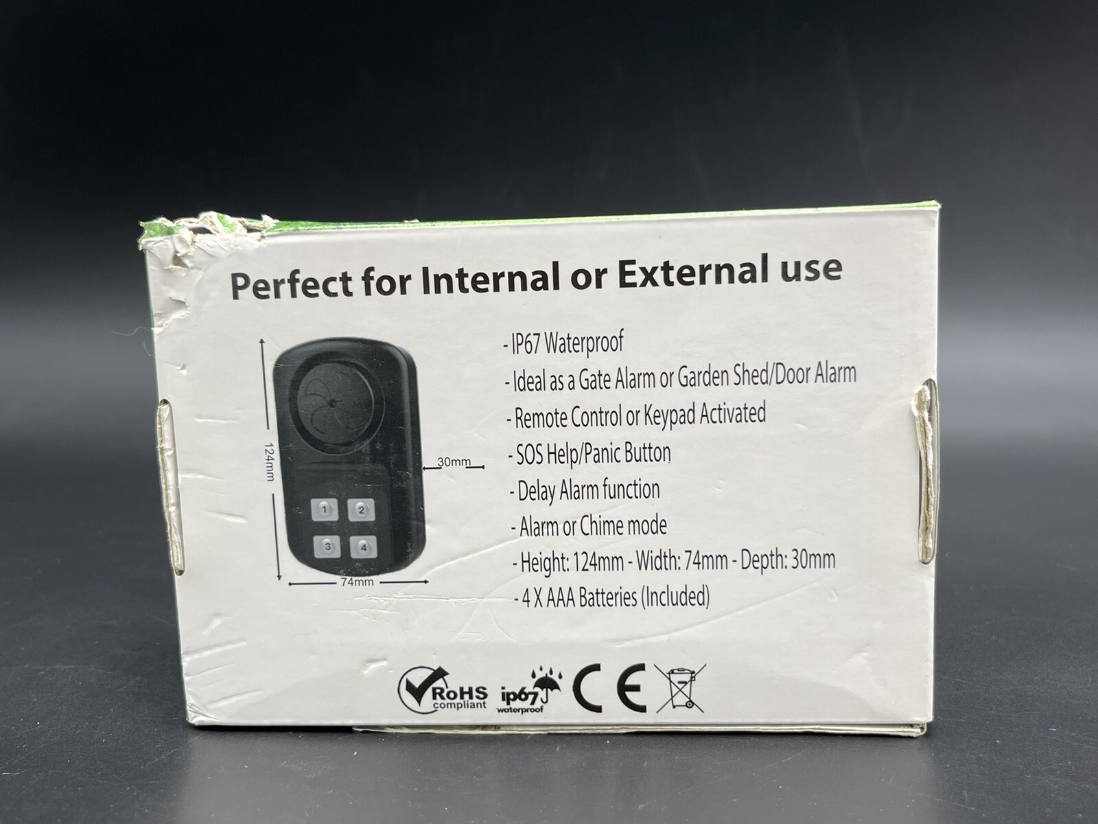 Ip67 Waterproof Weatherproof Gate Door Pool Magnetic Alarm New Open Box