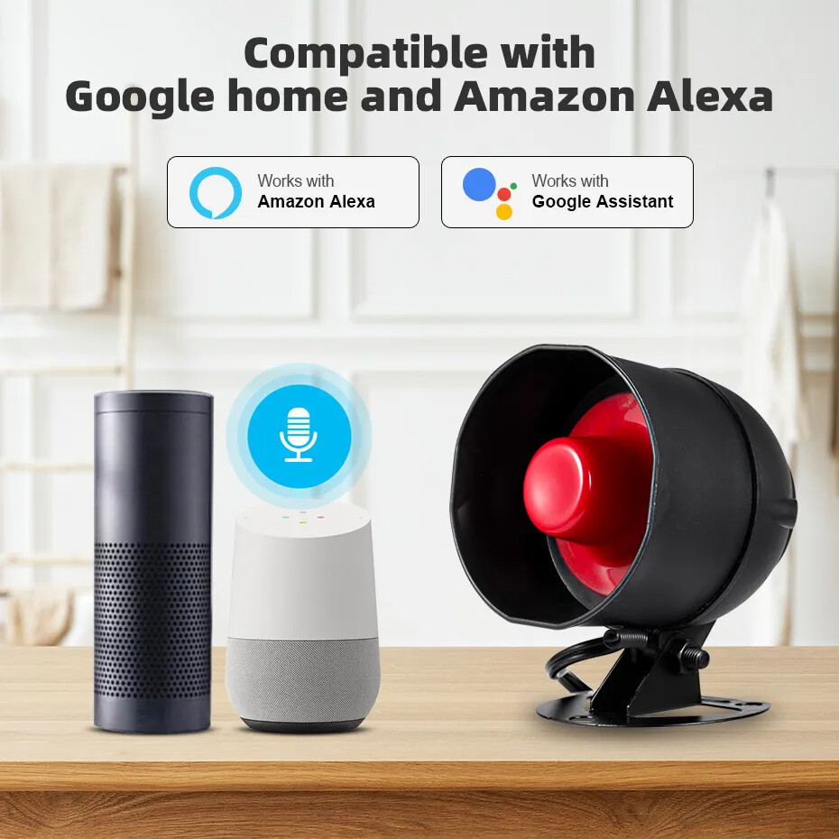 Standalone Home Office Shop Security Alarm System Kit,Wireless Loud In/Out Door