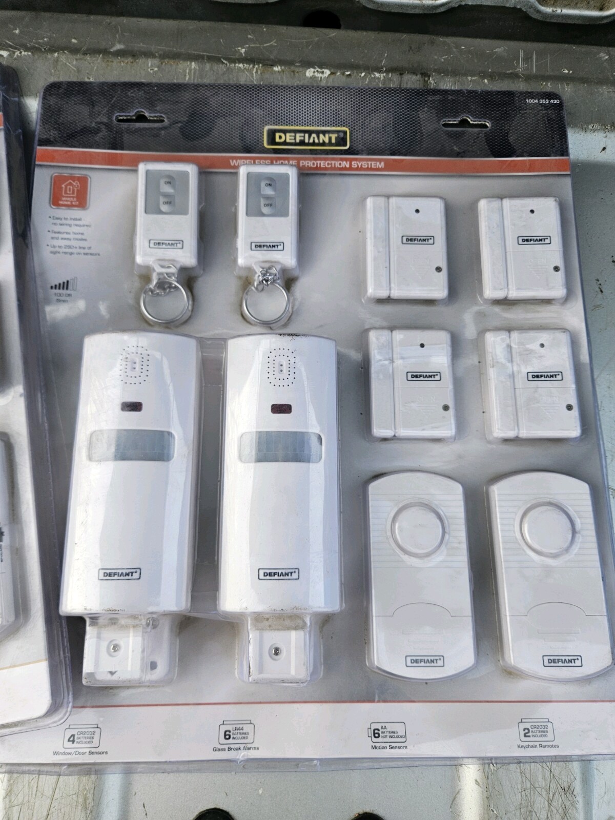 Lot of 3 Defiant Wireless Home Security Protection System Complete 4 Door/window