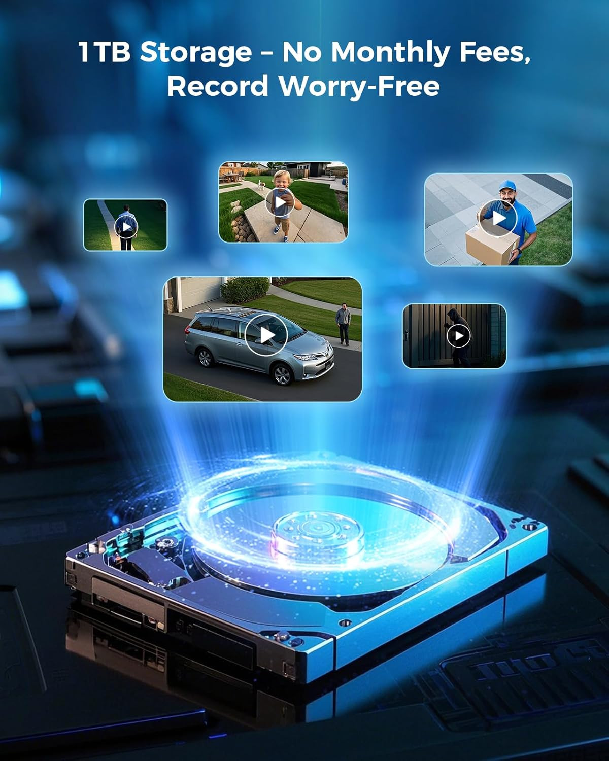 8MP Outdoor Wireless Security Camera System, 10″ Touch Screen NVR, 5G/2.4G Wifi-