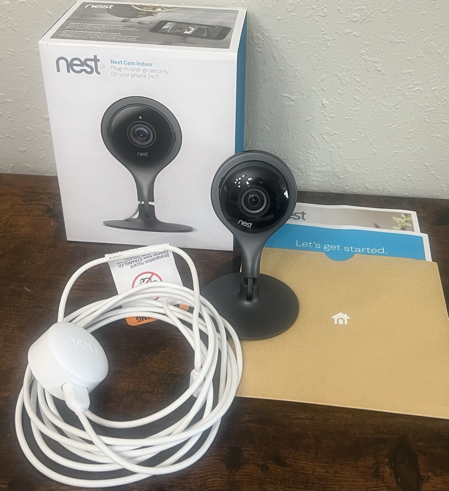 Nest Cam Indoor Smart Security Camera Model NC1102ES – Black –