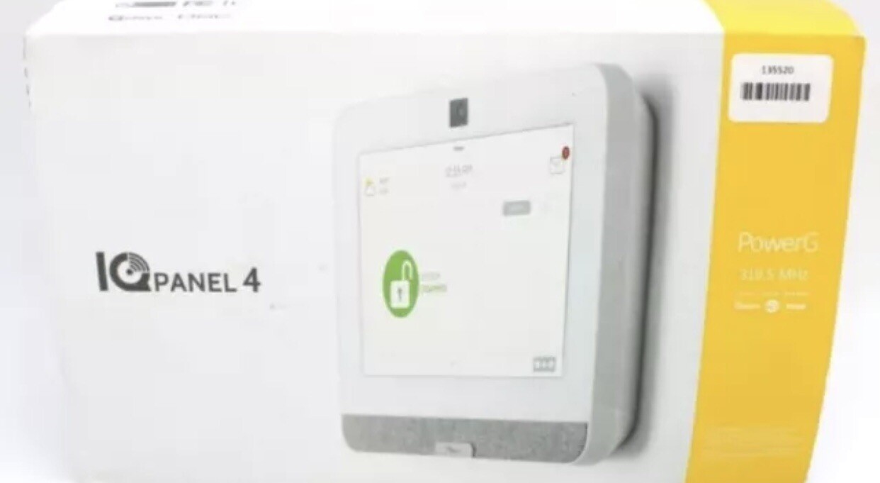 Qolsys IQ Panel 4 PowerG 319.5MHz Verizon Alarm System IQP4001