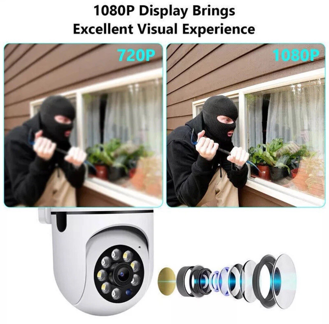 1-4Pack Wireless 5G WiFi Security Camera System Smart Outdoor Night Vision 1080P
