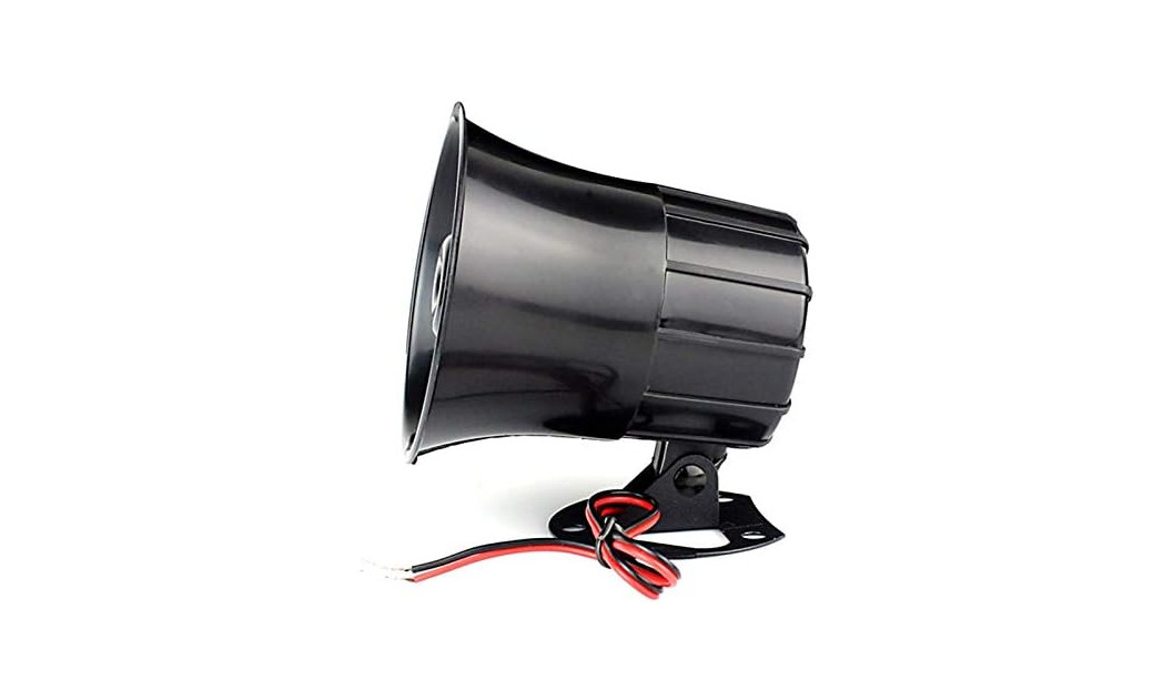 Sirena de Alarma 15W DC 6-12V con Soporte para Seguridad del Hogar