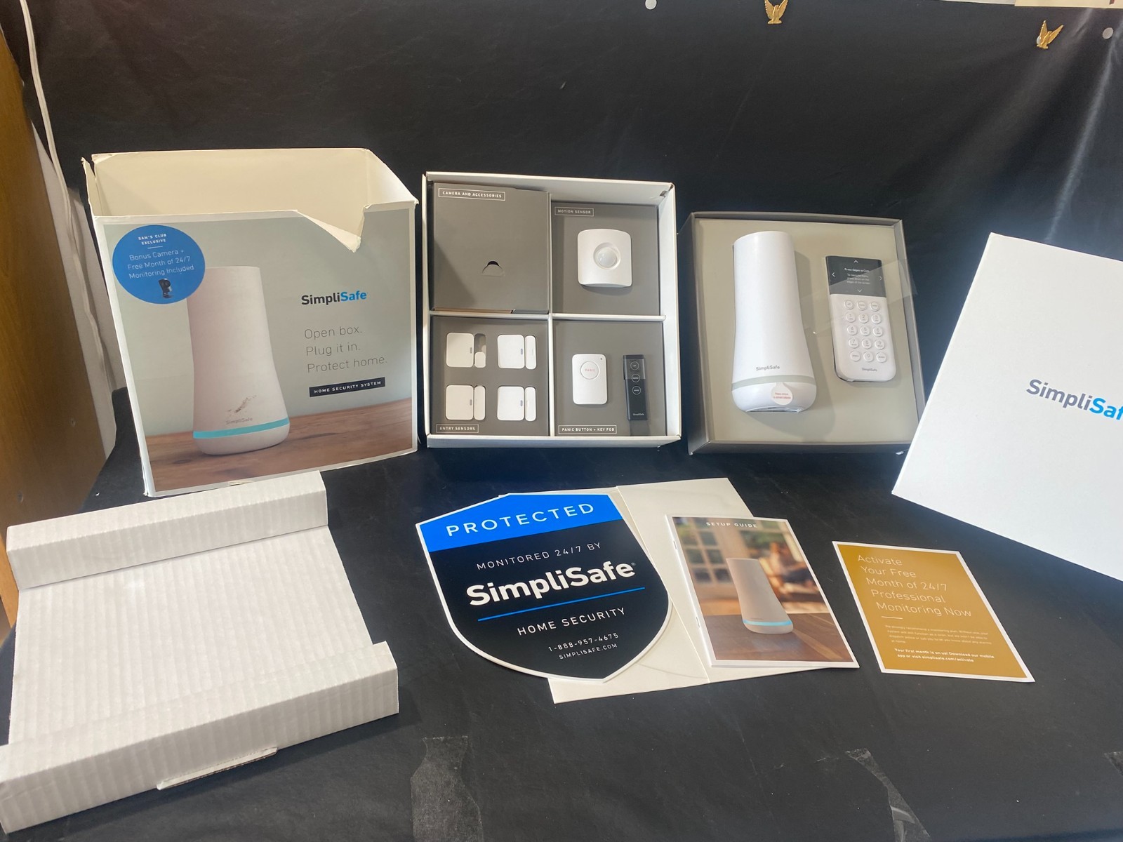 Simplisafe Home Security System white camera sensor keypad receiver etc