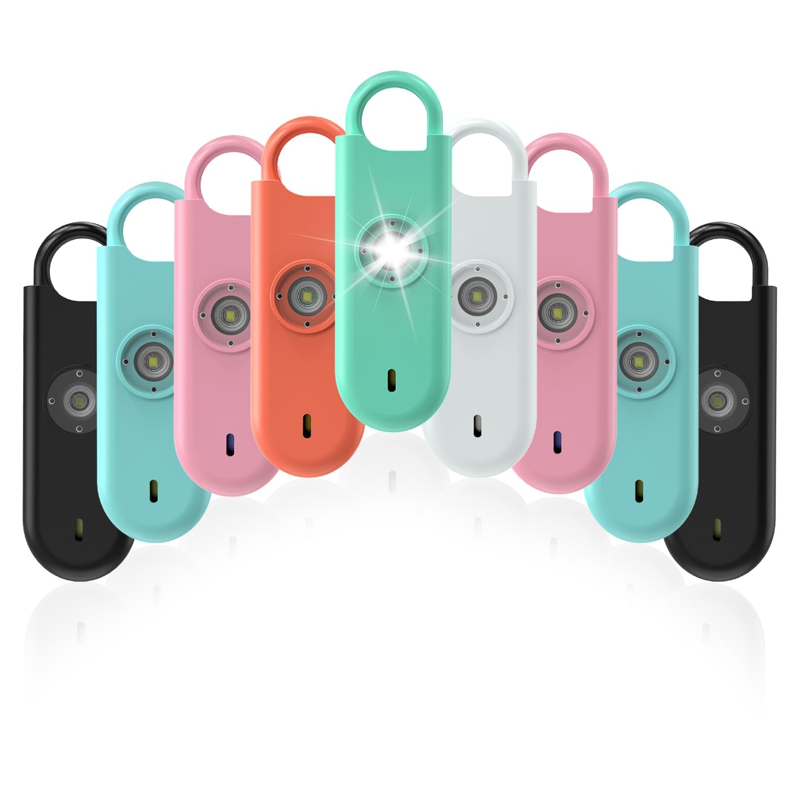 140dB Personal Safety Alarm for Women, 9 Pack Safe Alarm Protection Keychain …